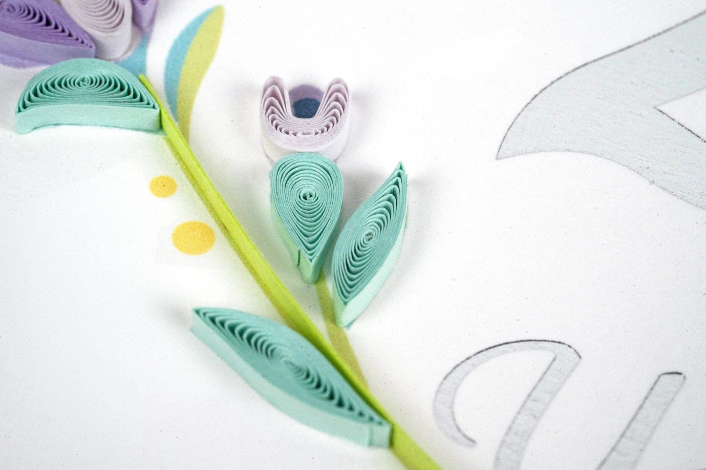 Quilled 25th Wedding Anniversary Card 7143253803087