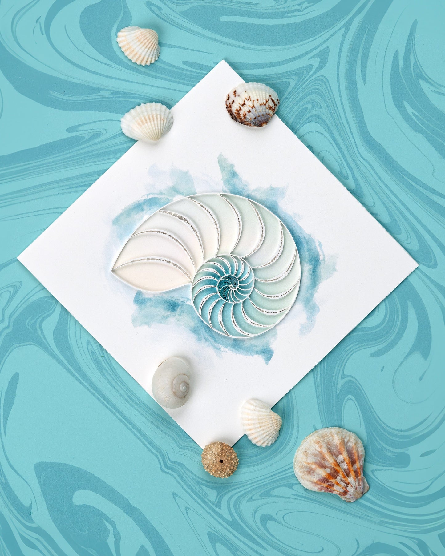 Abstract Nautilus Quilling Card