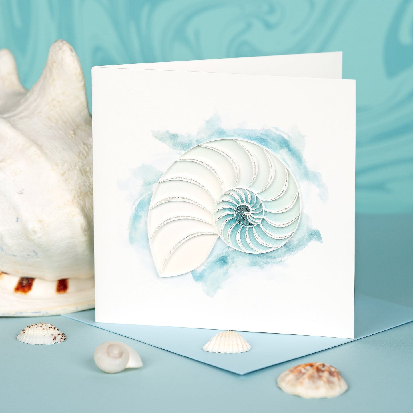 Abstract Nautilus Quilling Card
