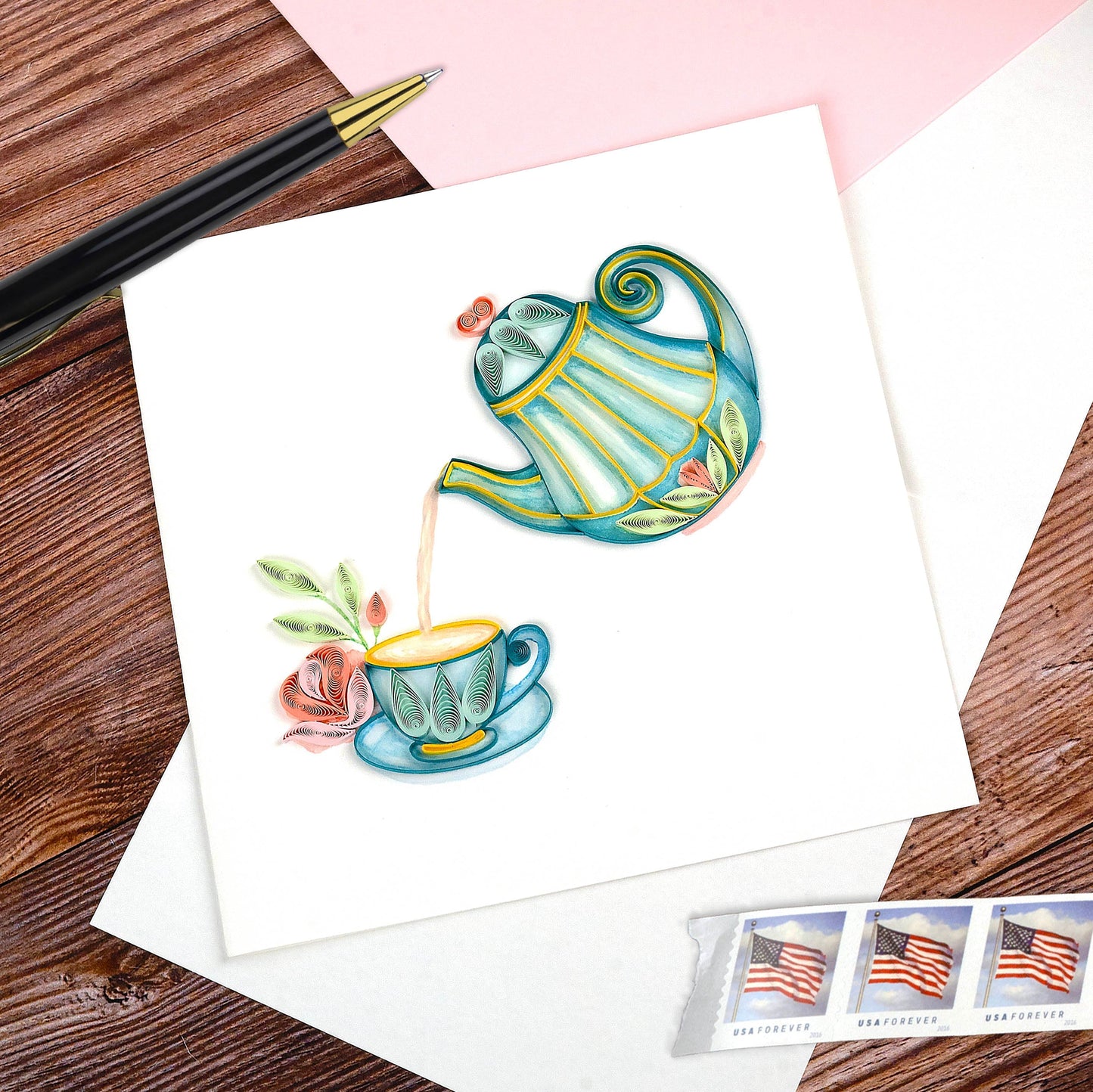 Afternoon Tea Quilling Card