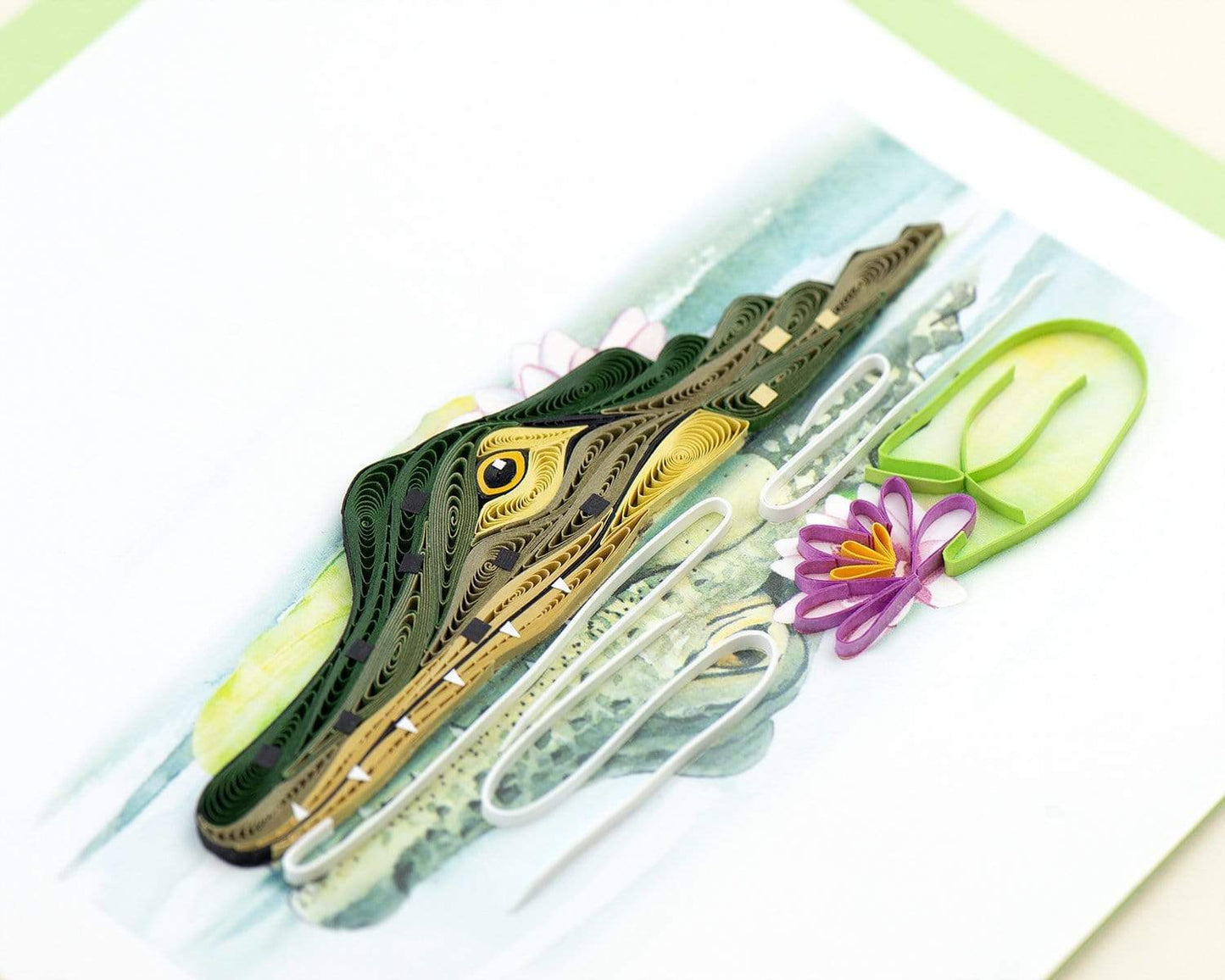 Alligator Quilling Card