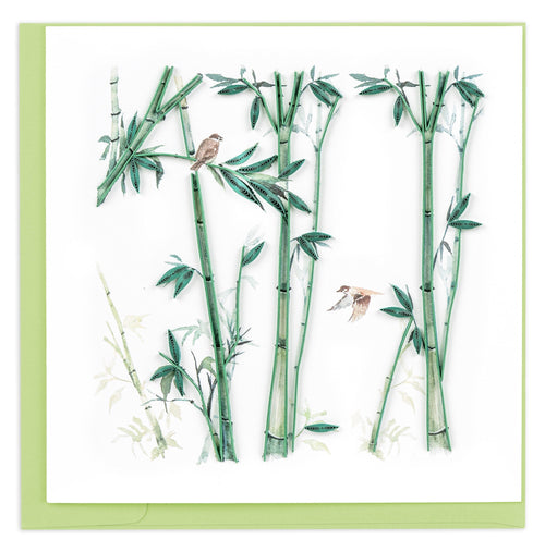 Bamboo & Birds Quilling Card