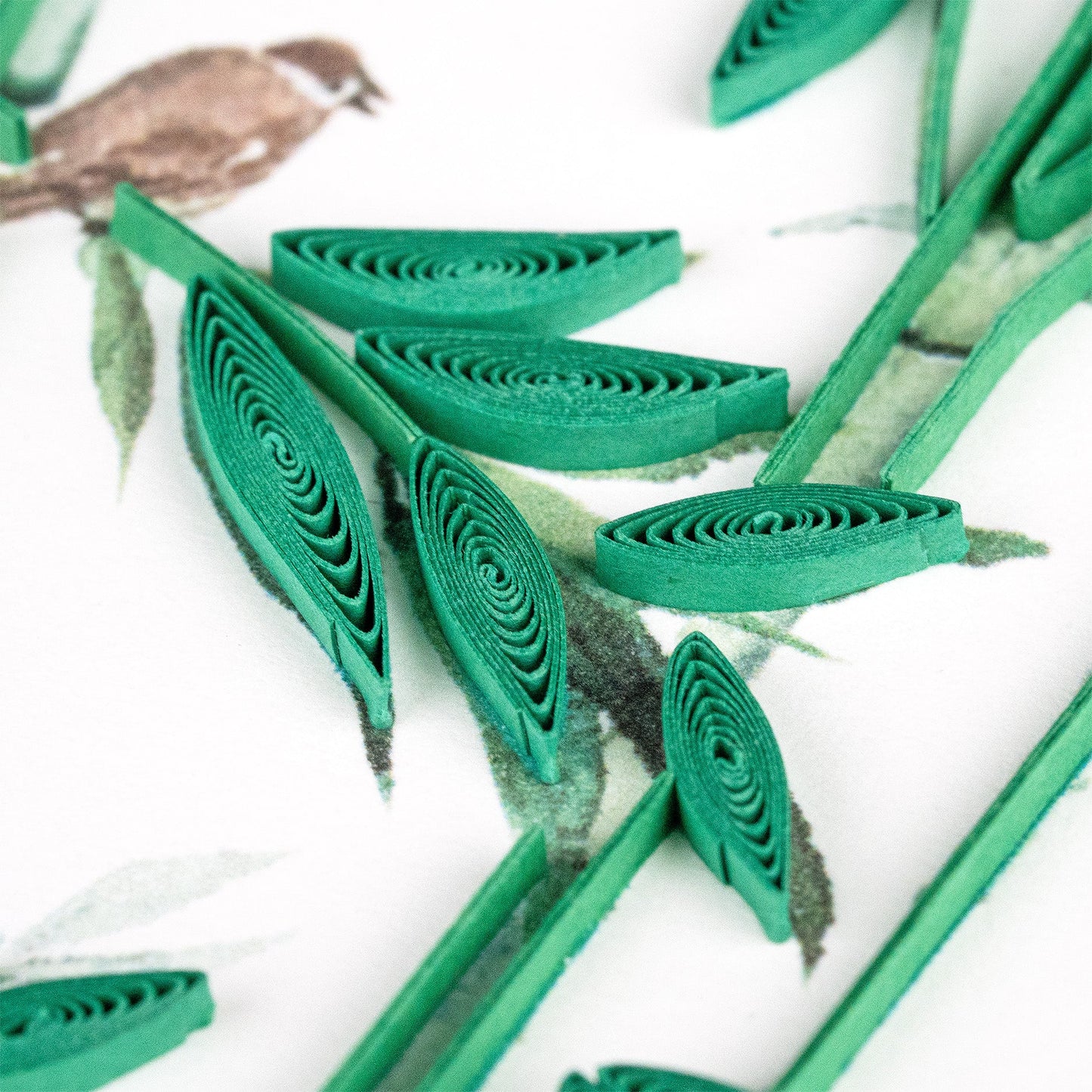 Bamboo & Birds Quilling Card
