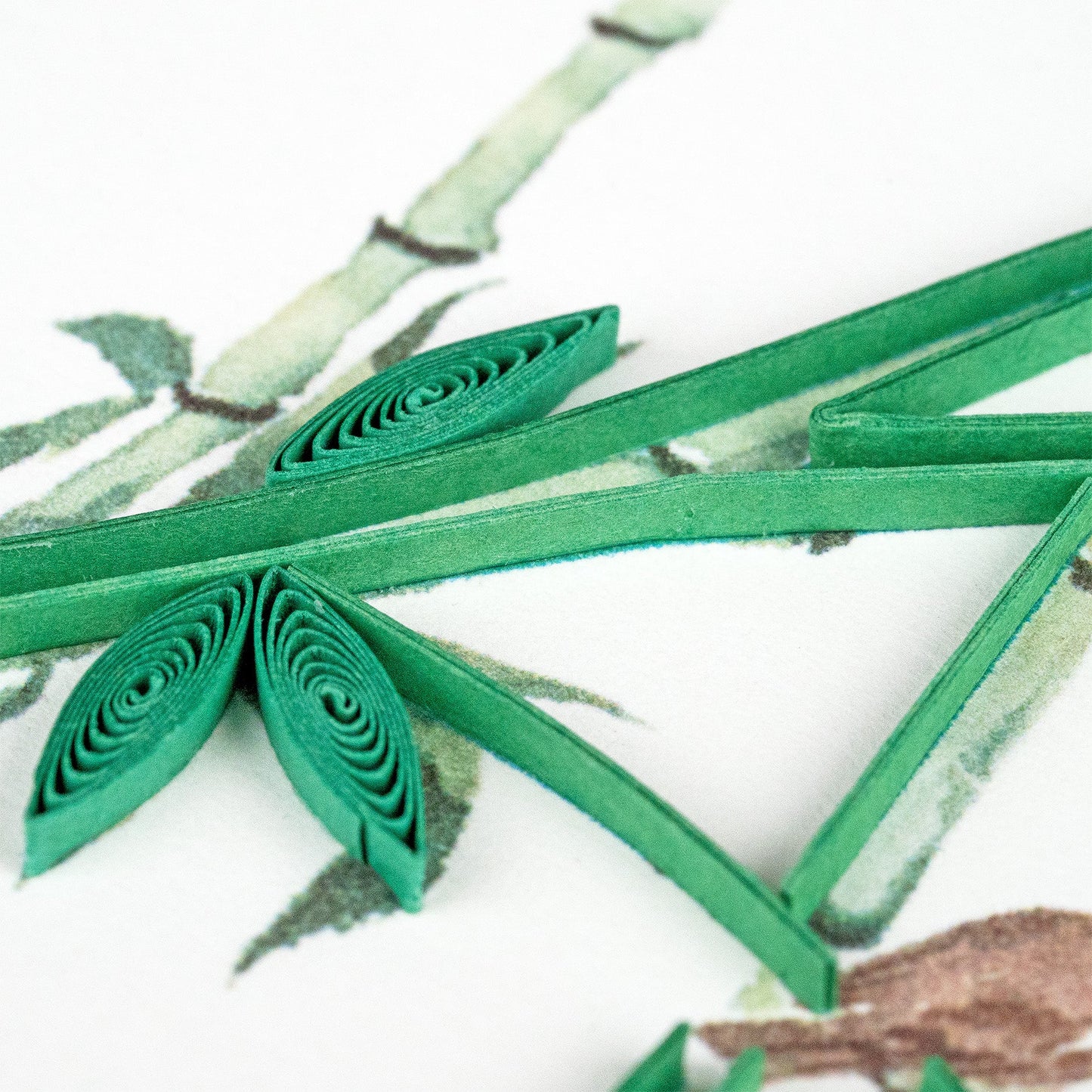 Bamboo & Birds Quilling Card