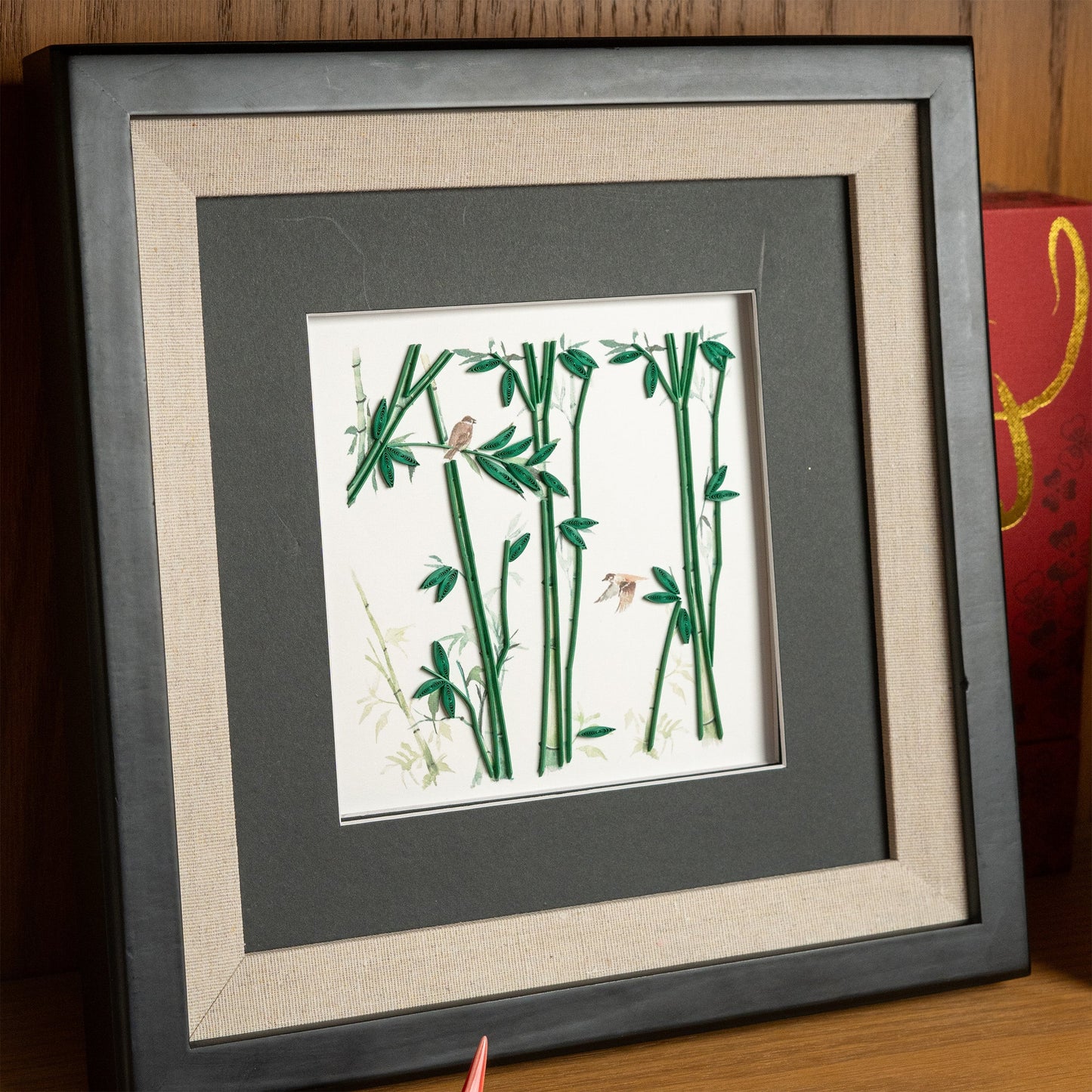 Bamboo & Birds Quilling Card
