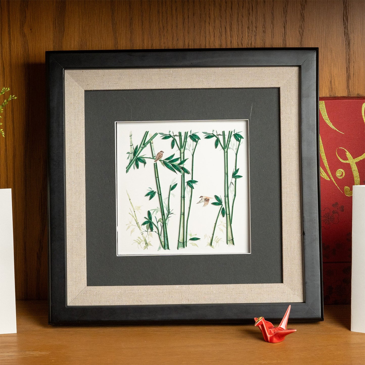 Bamboo & Birds Quilling Card