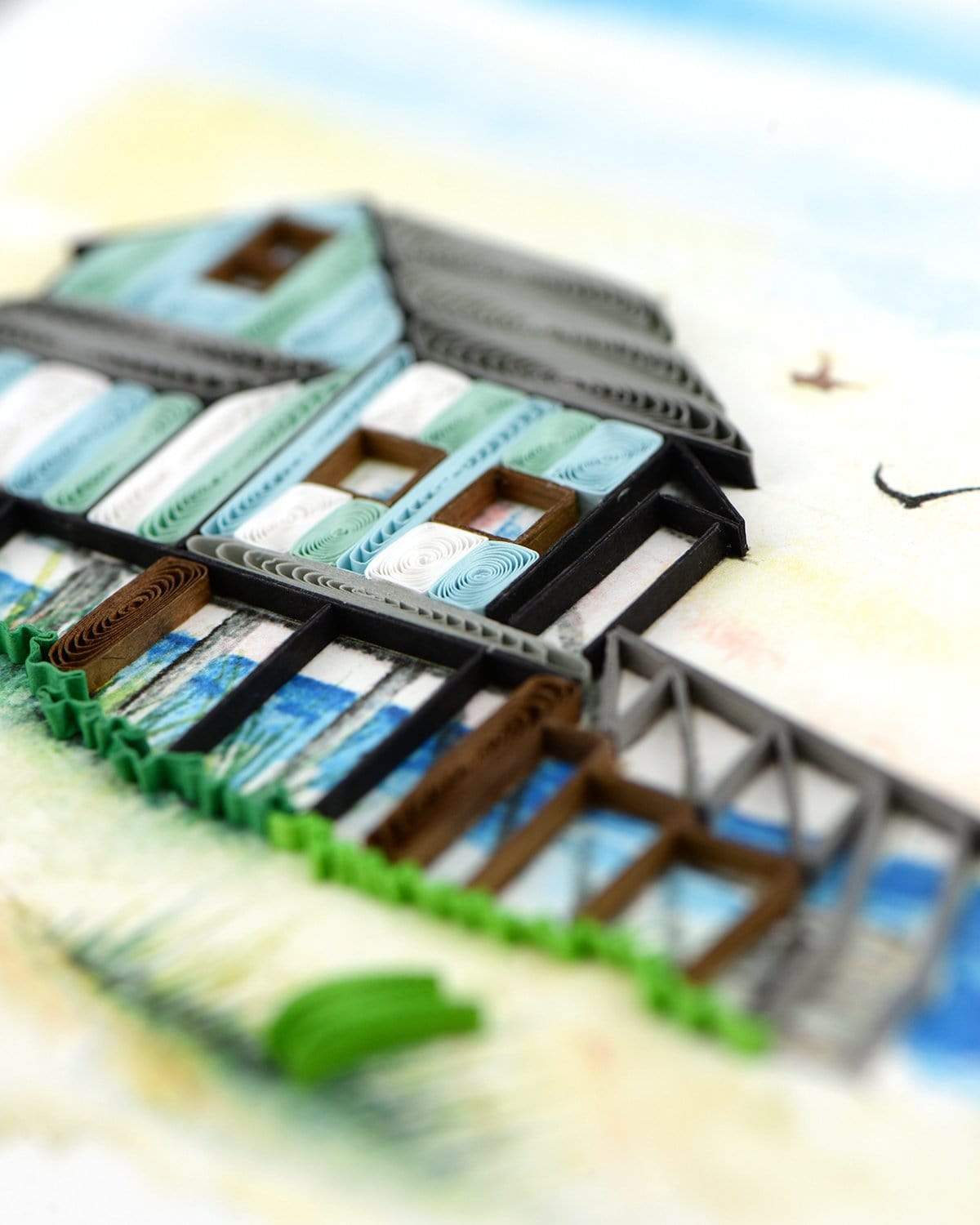 Beach House Quilling Card