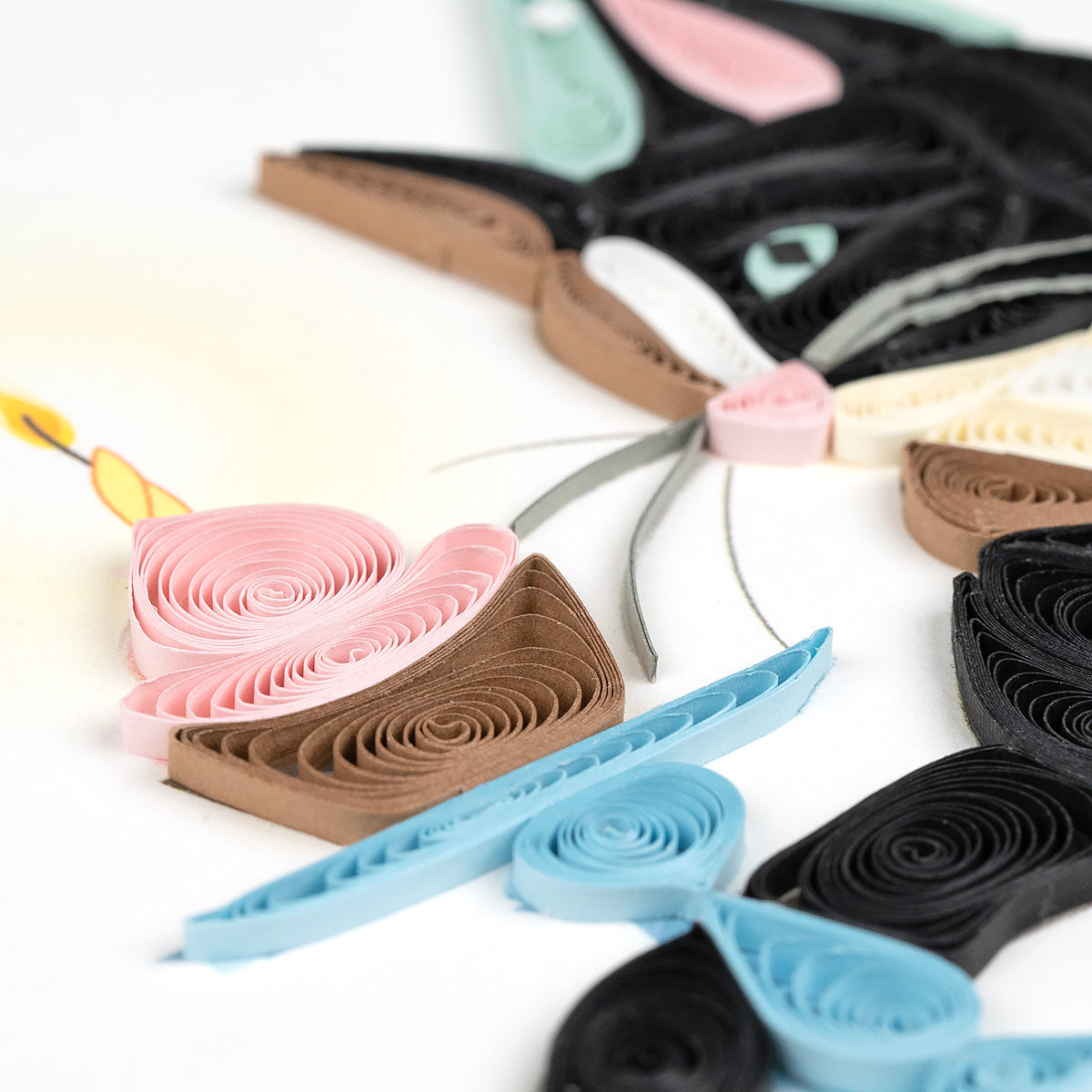 Birthday Cat Quilling Card