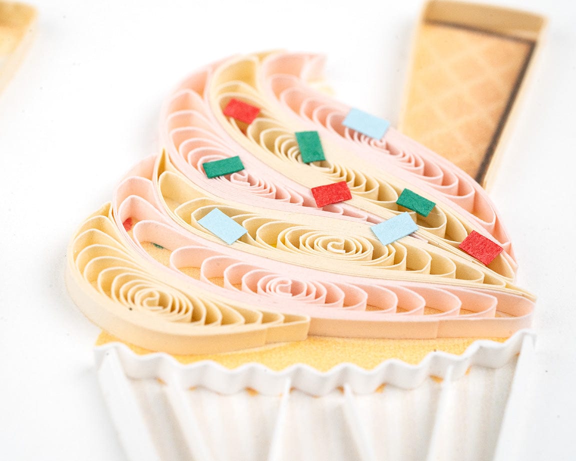 Birthday Cupcake Trio Quilling Card