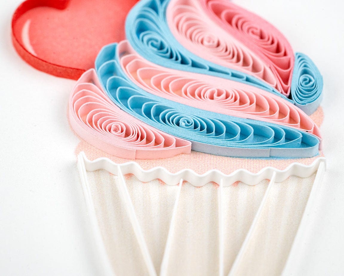 Birthday Cupcake Trio Quilling Card
