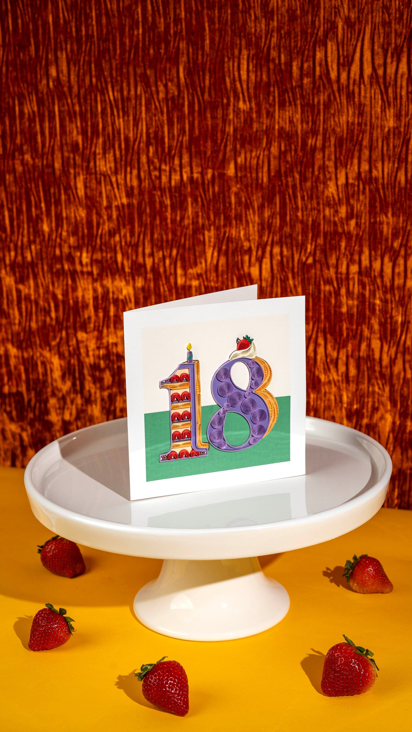Birthday Milestone 18 Quilling Card