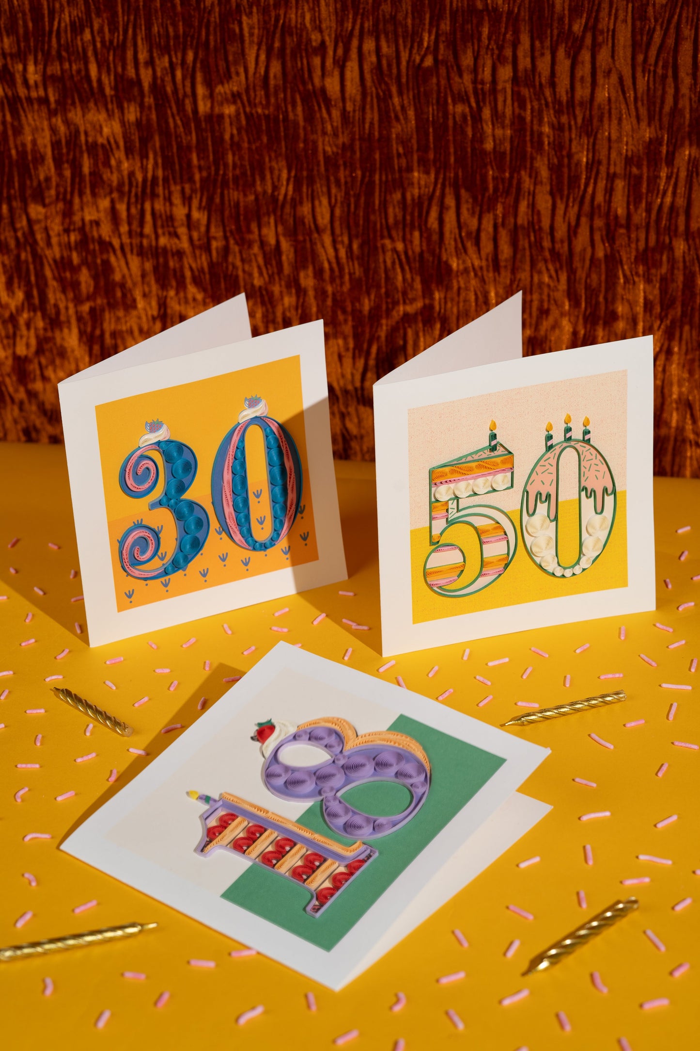 Birthday Milestone 18 Quilling Card