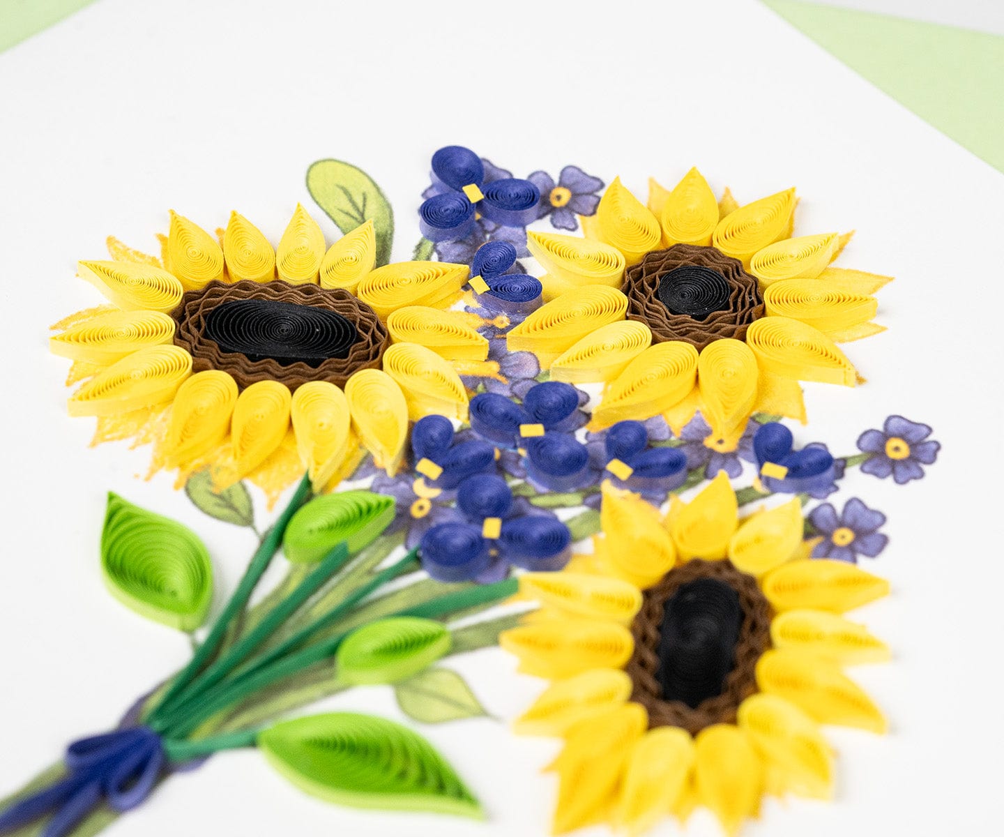 Birthday Sunflower Bouquet Quilling Card