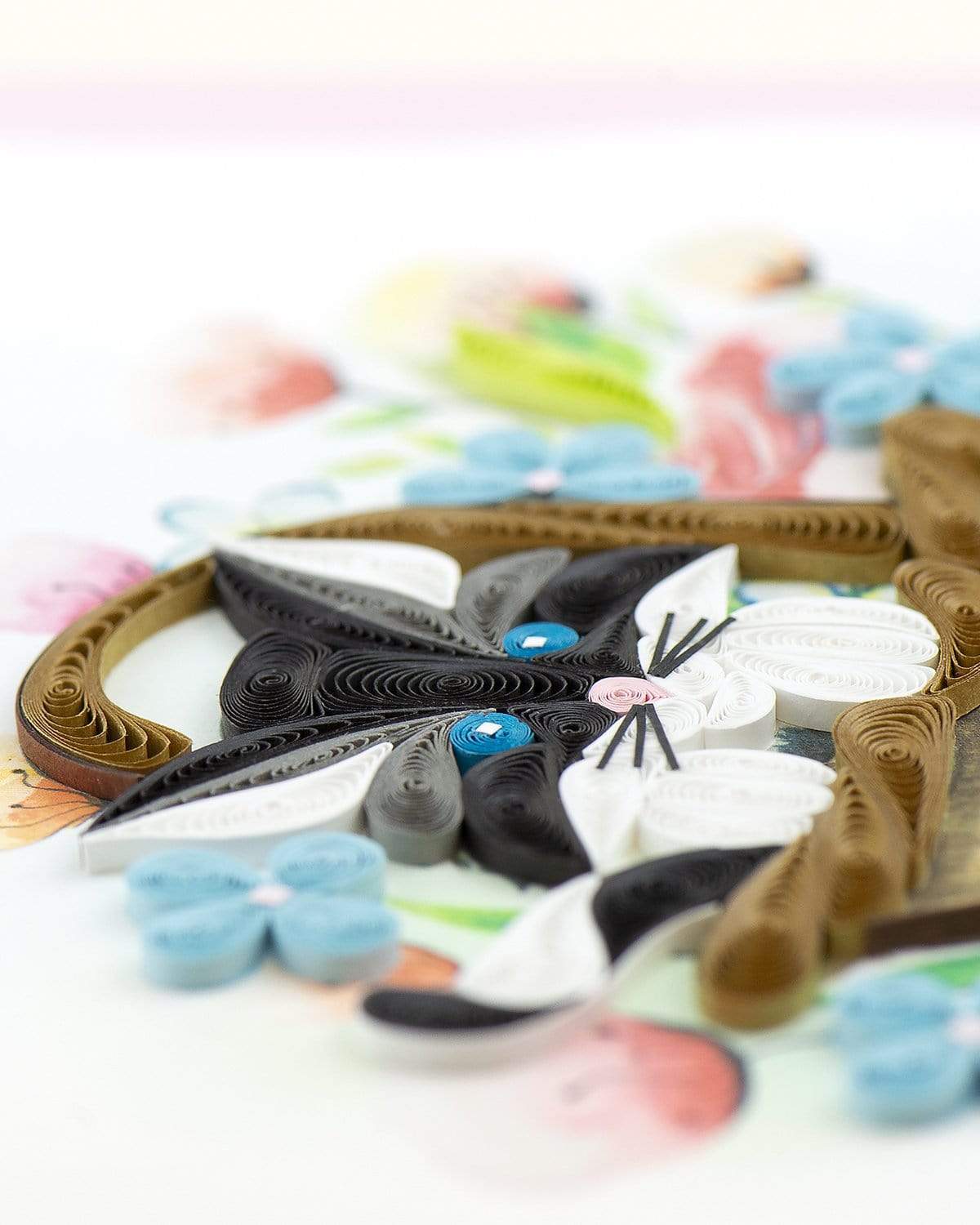 Black Kitten Quilling Card