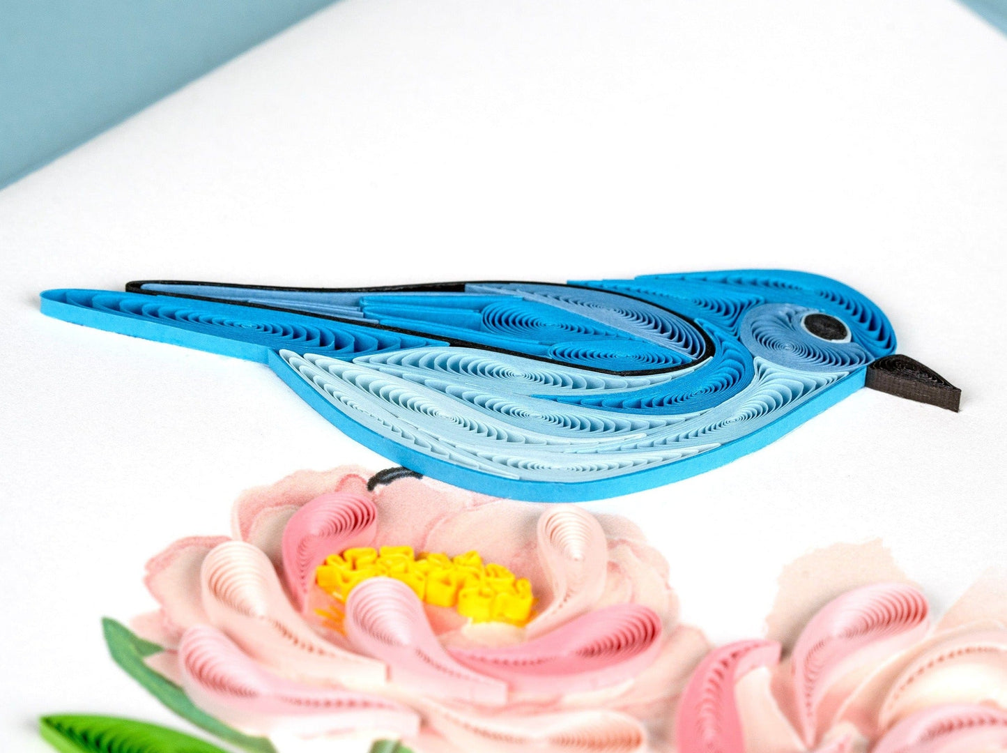 Bluebird & Peonies Quilling Card