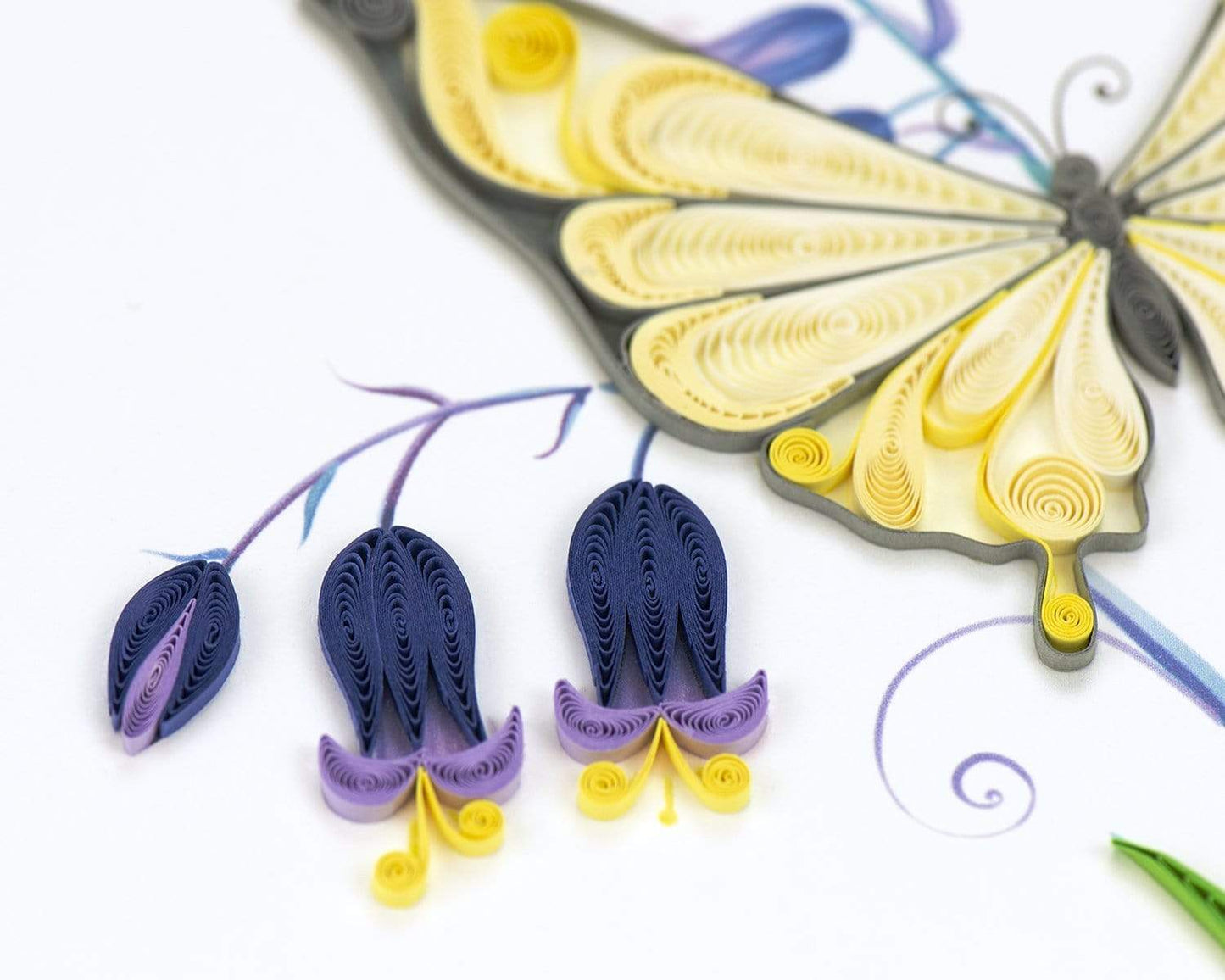 Butterfly & Bluebells Birthday Quilling Card