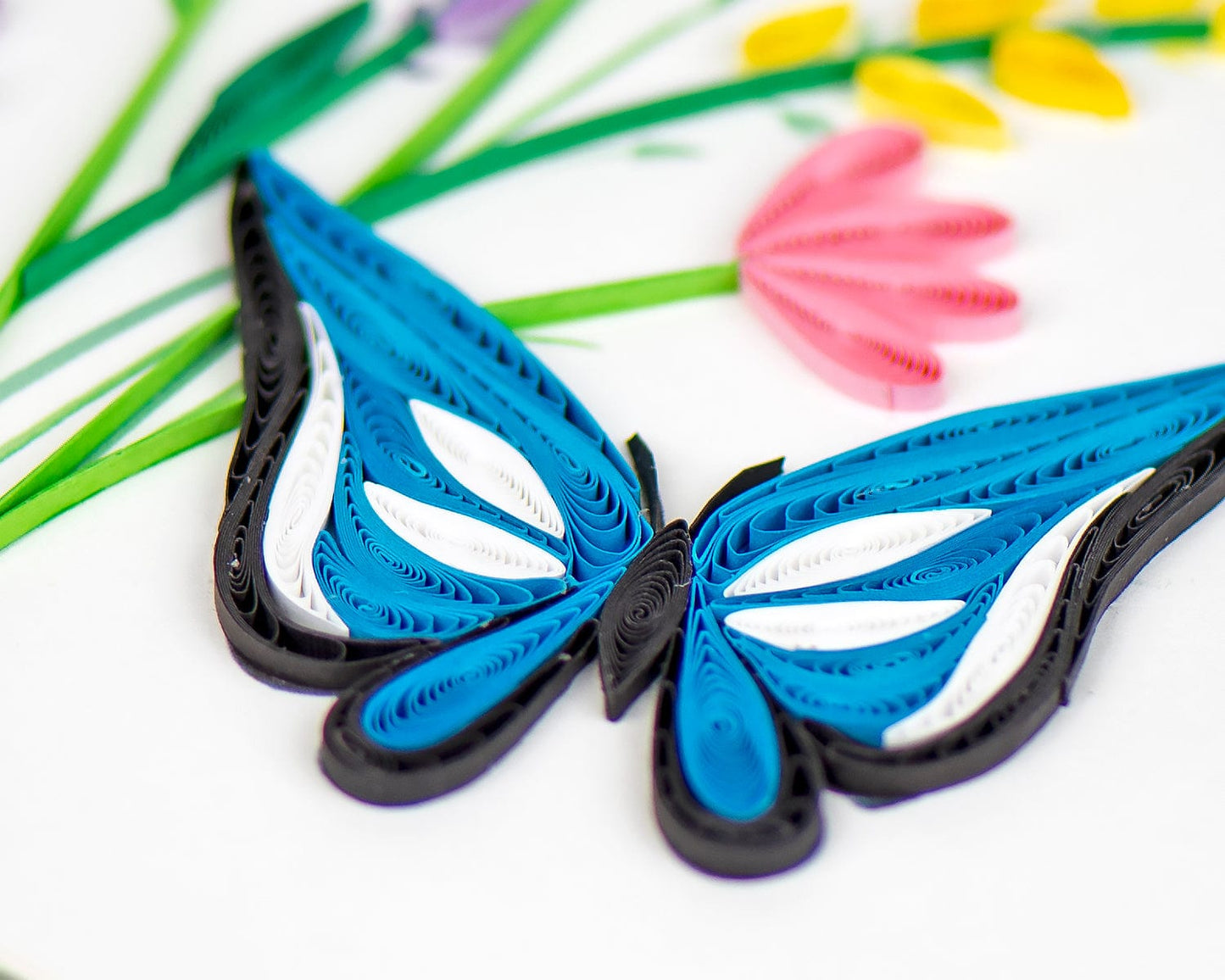 Butterfly & Wildflowers Quilling Card