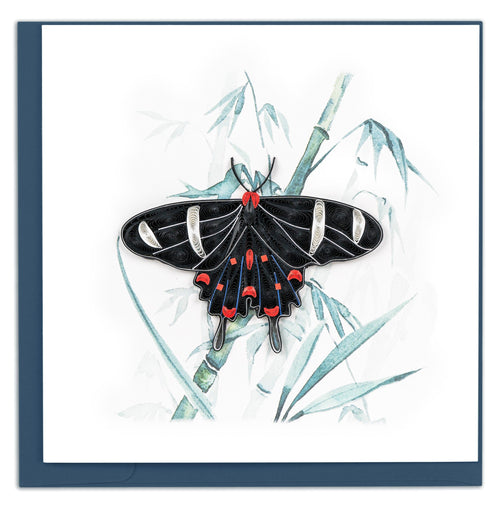 Butterfly on Bamboo Quilling Card