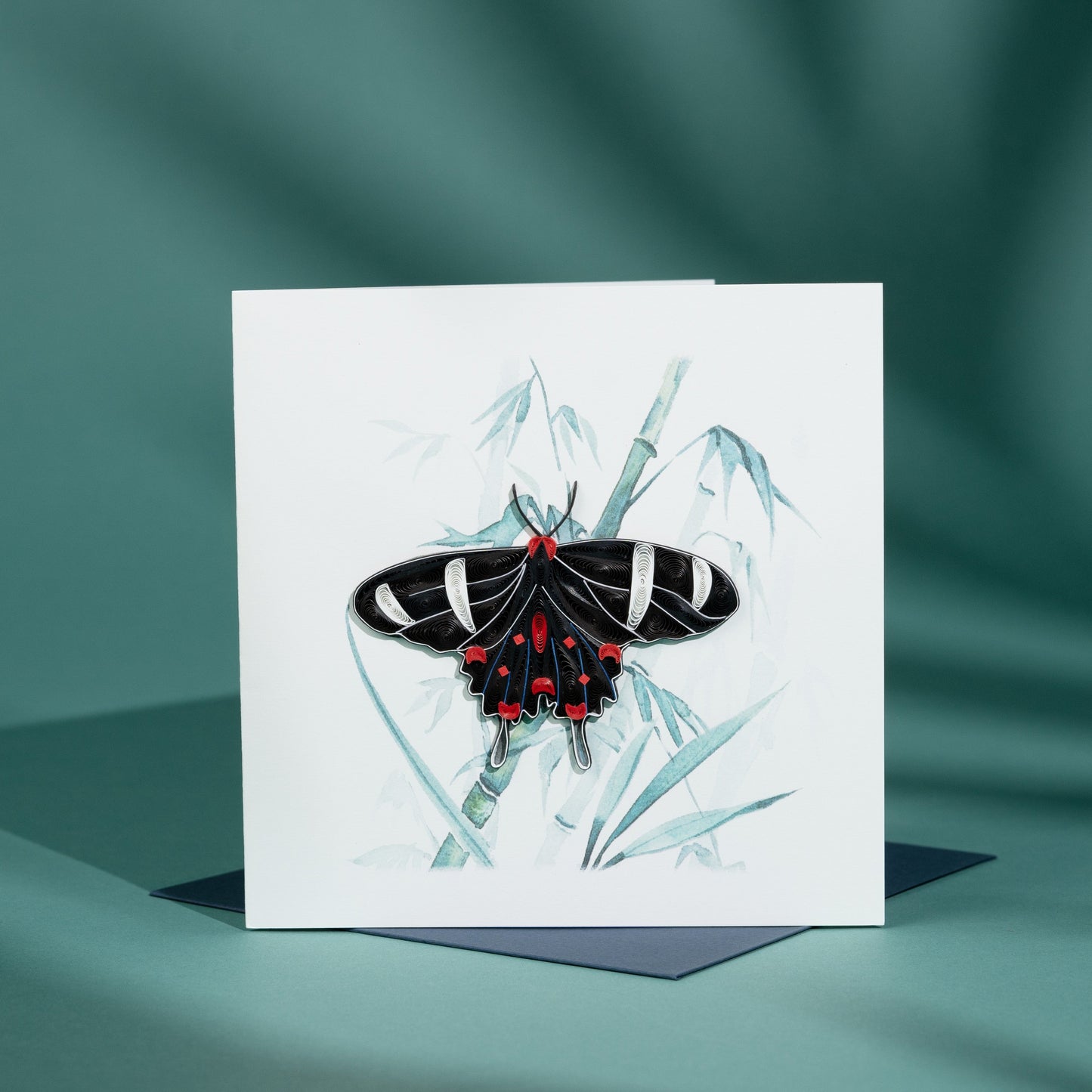 Butterfly on Bamboo Quilling Card