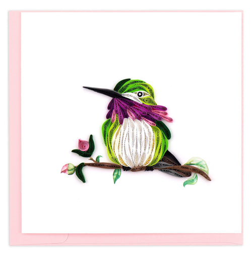 Calliope Hummingbird Quilling Card