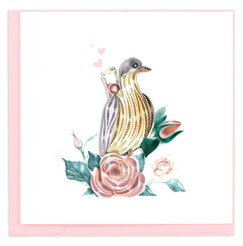 Carrier Pigeon Love Letter Quilling Card