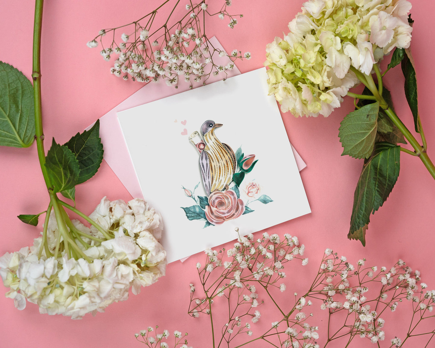 Carrier Pigeon Love Letter Quilling Card