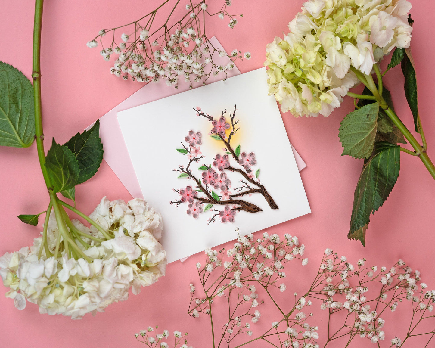 Cherry Blossoms Quilling Card