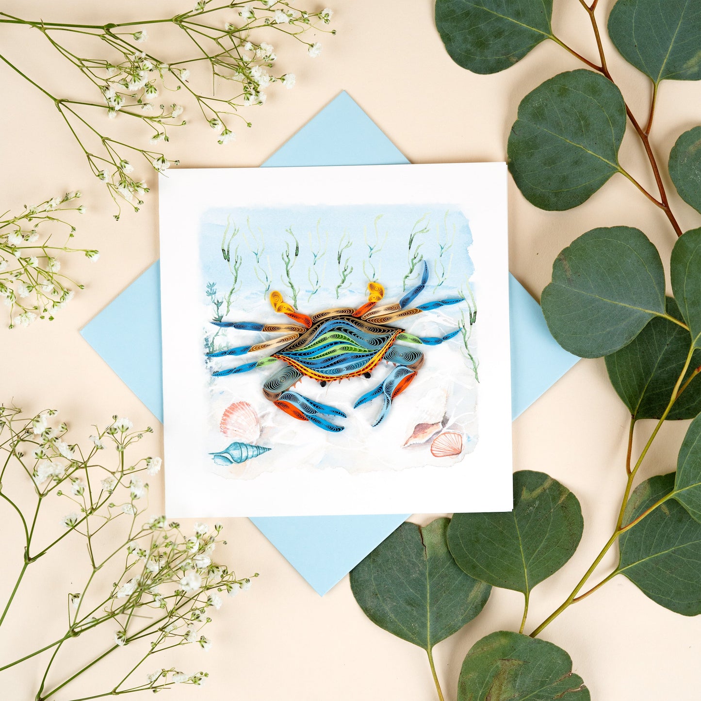 Chesapeake Blue Crab Quilling Card