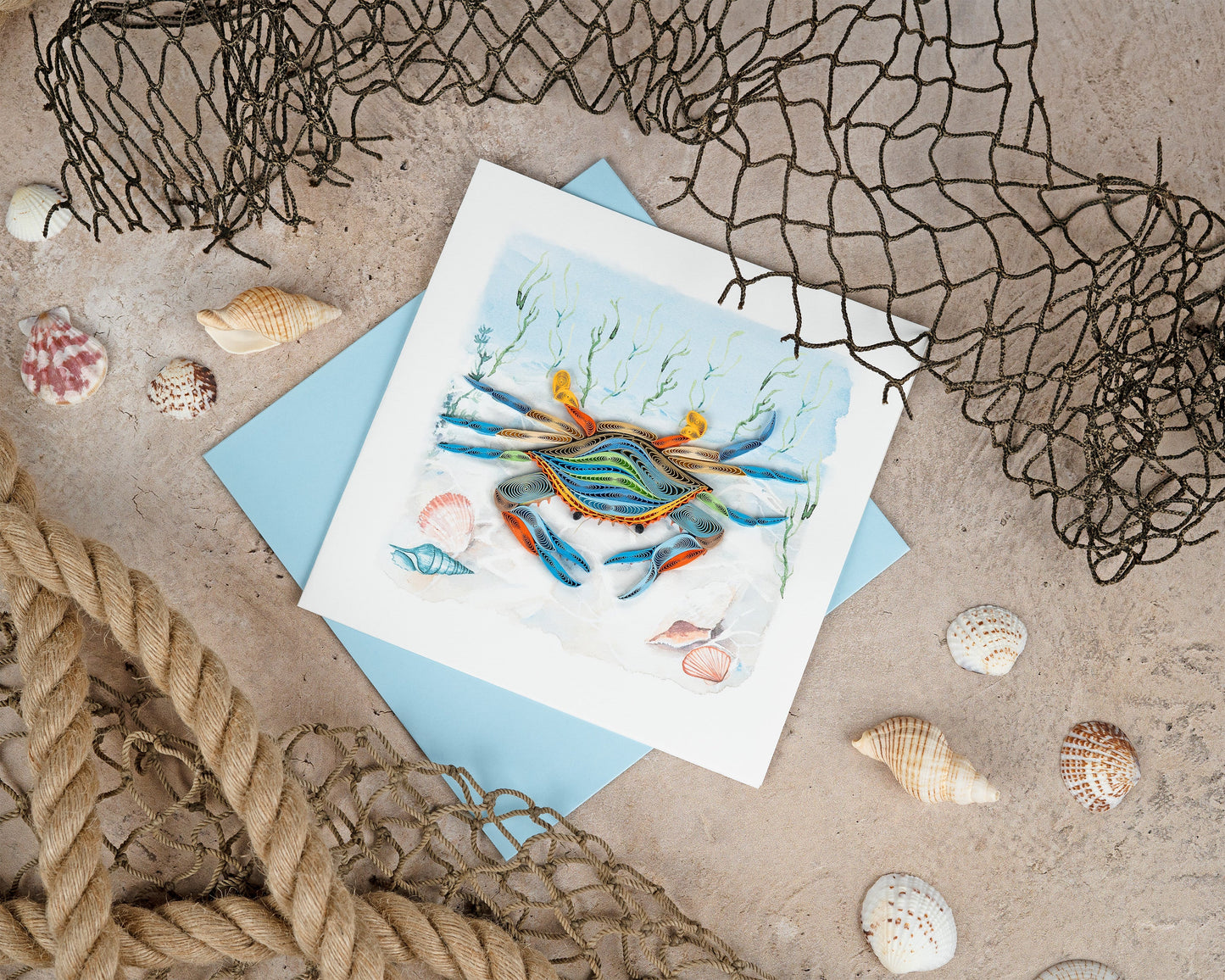 Chesapeake Blue Crab Quilling Card