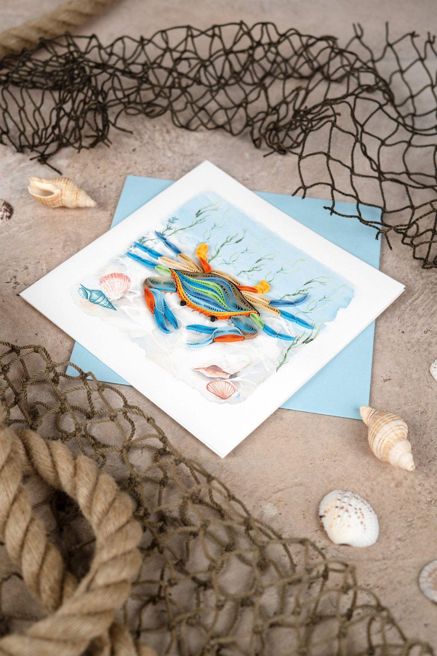 Chesapeake Blue Crab Quilling Card