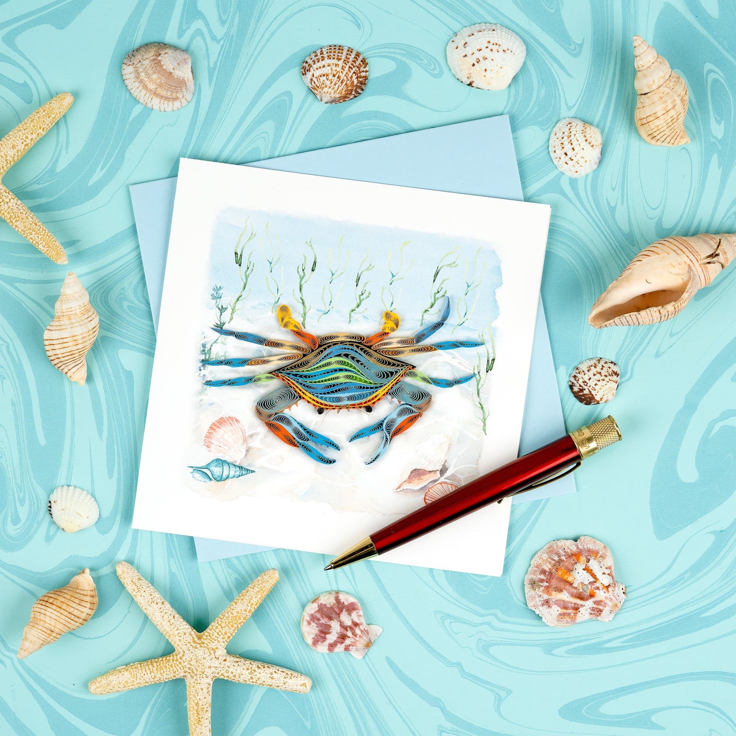 Chesapeake Blue Crab Quilling Card