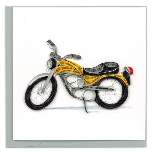 Classic Motorcycle Quilling Card