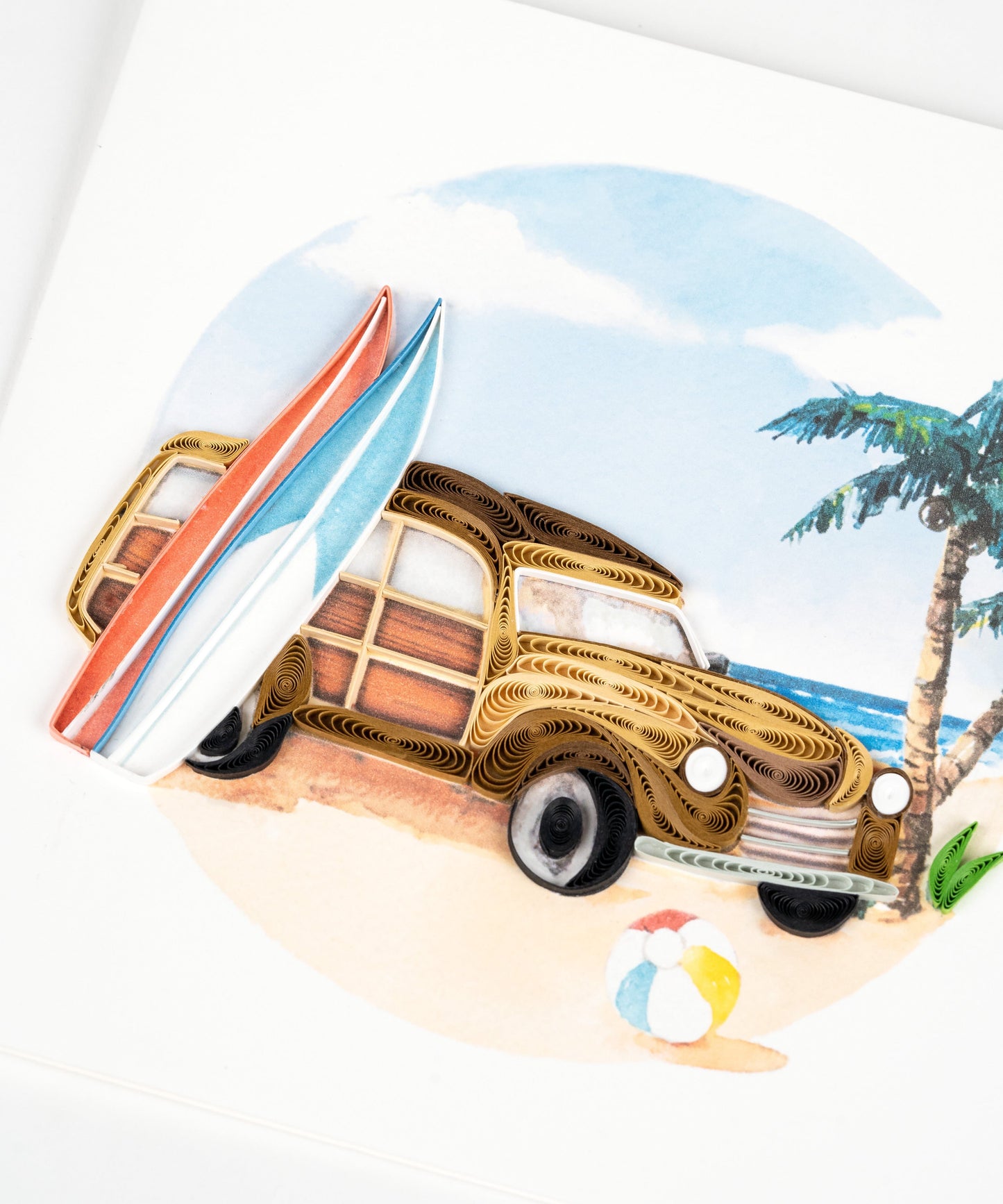 Classic Woodie Quilling Card