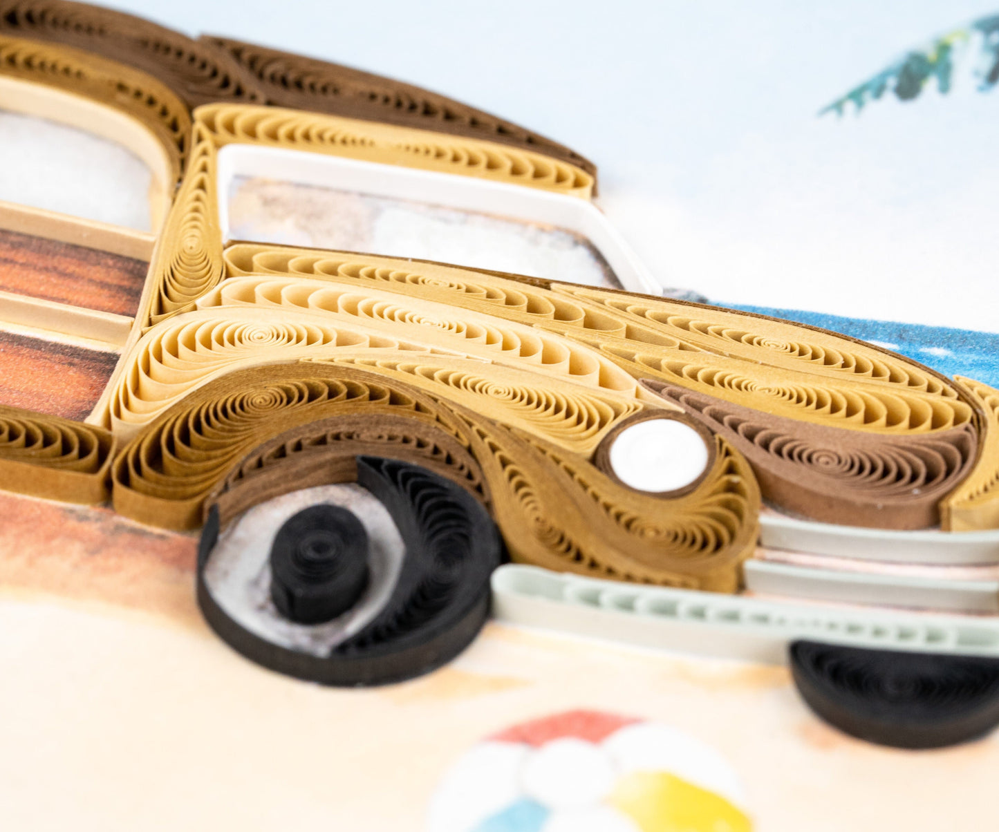Classic Woodie Quilling Card