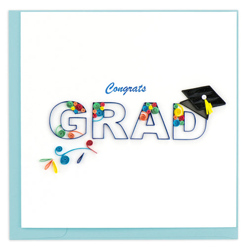 Congrats Grad Swirl Quilling Card