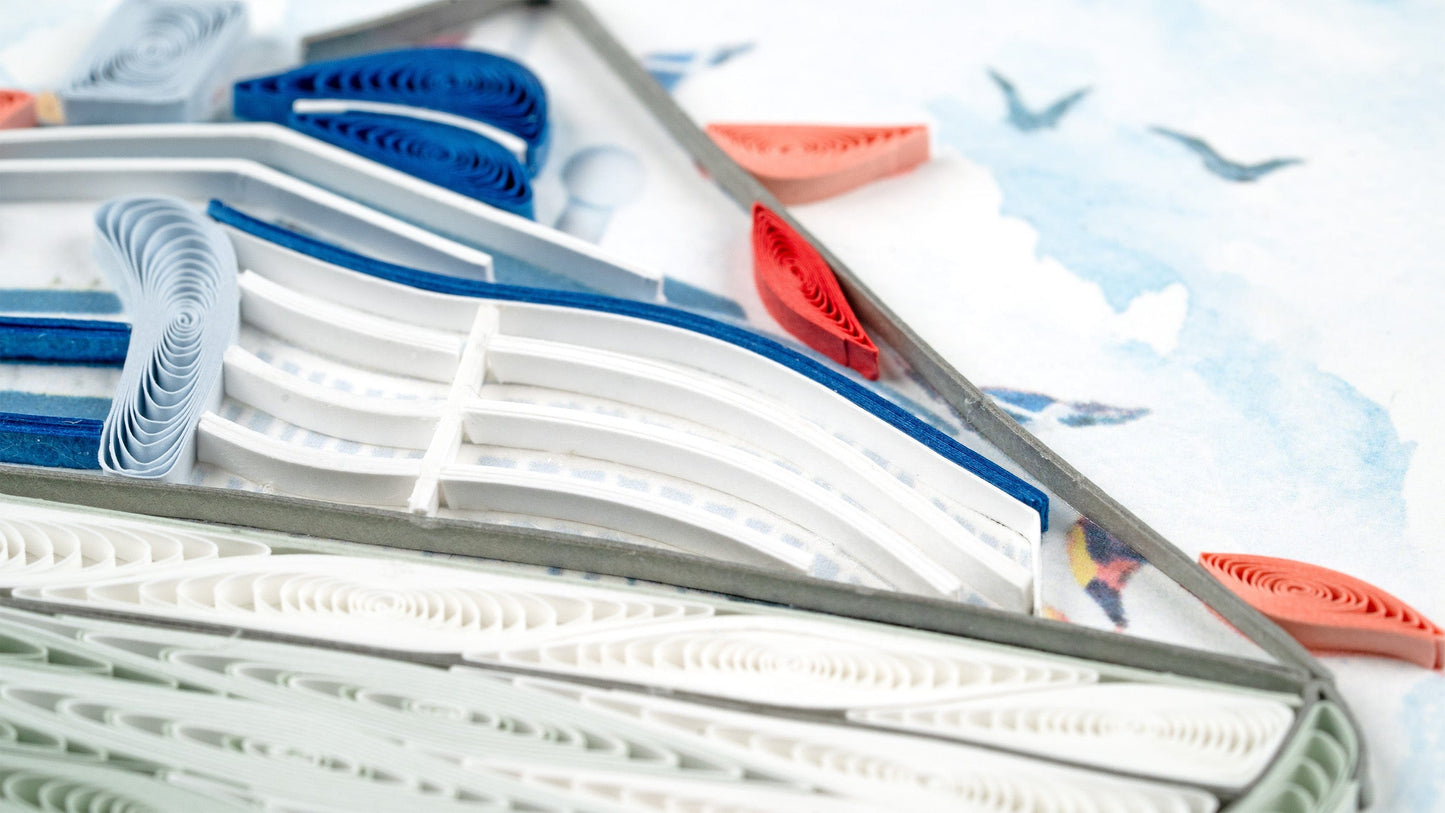Cruise Ship Quilling Card