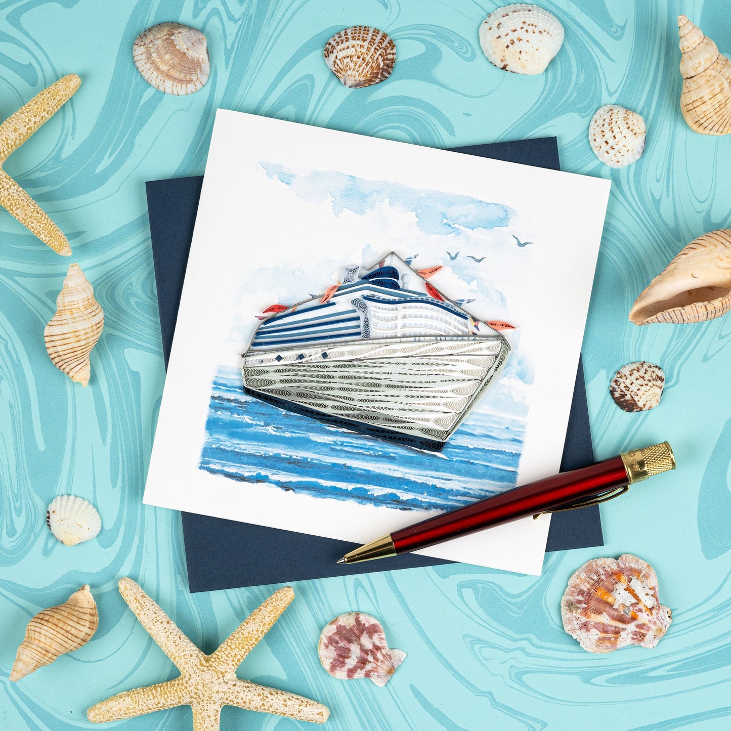 Cruise Ship Quilling Card