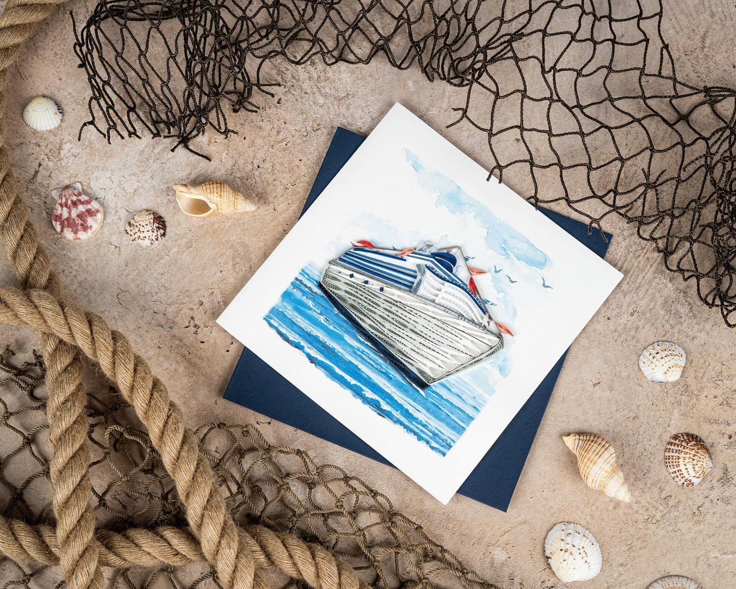 Cruise Ship Quilling Card