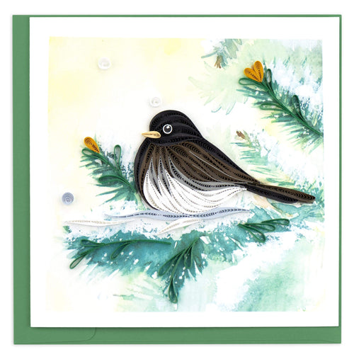 Dark-eyed Junco Quilling Card