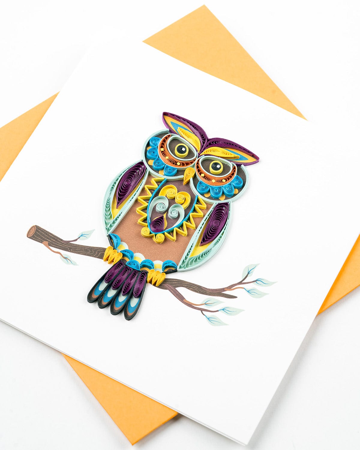 Decorative Owl Quilling Card