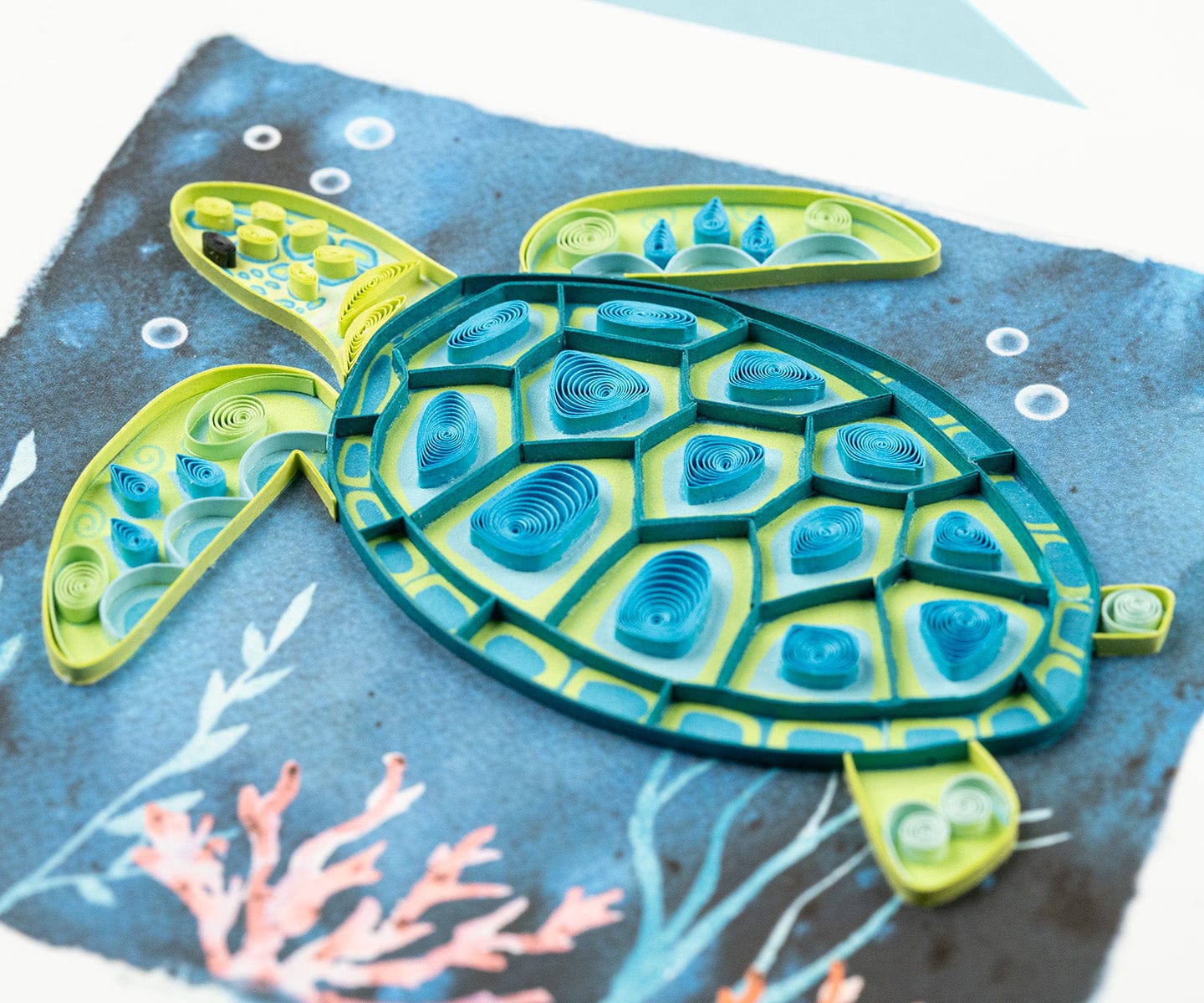 Decorative Sea Turtle Quilling Card