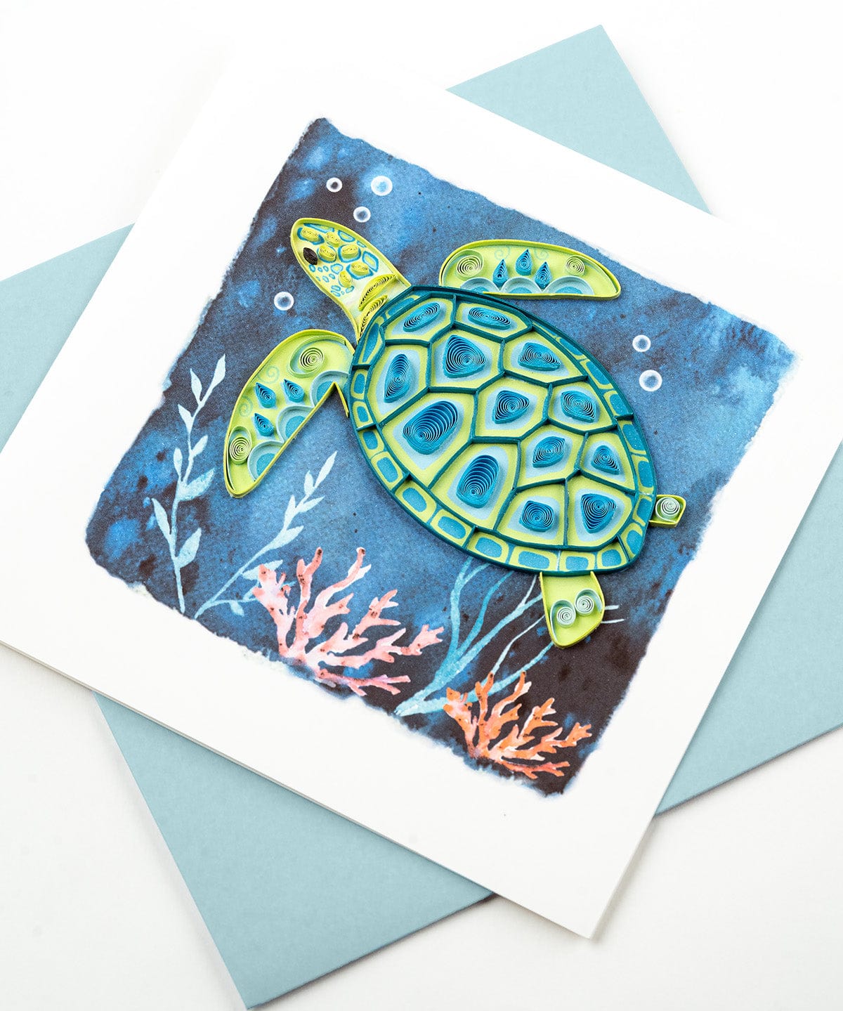 Decorative Sea Turtle Quilling Card