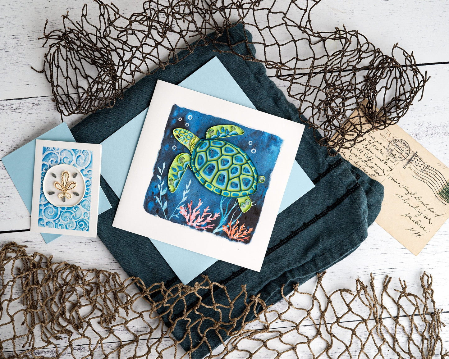 Decorative Sea Turtle Quilling Card