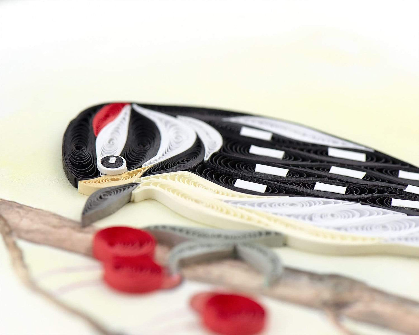 Downy Woodpecker Quilling Card