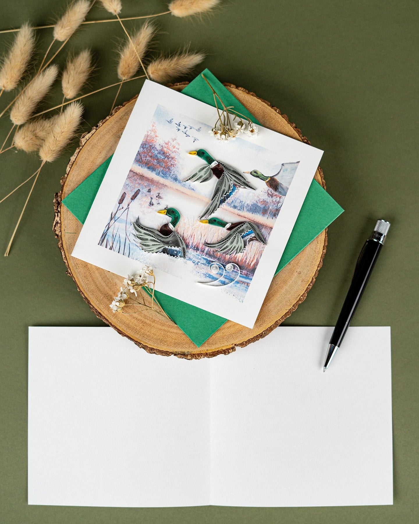 Duck Migration Quilling Card