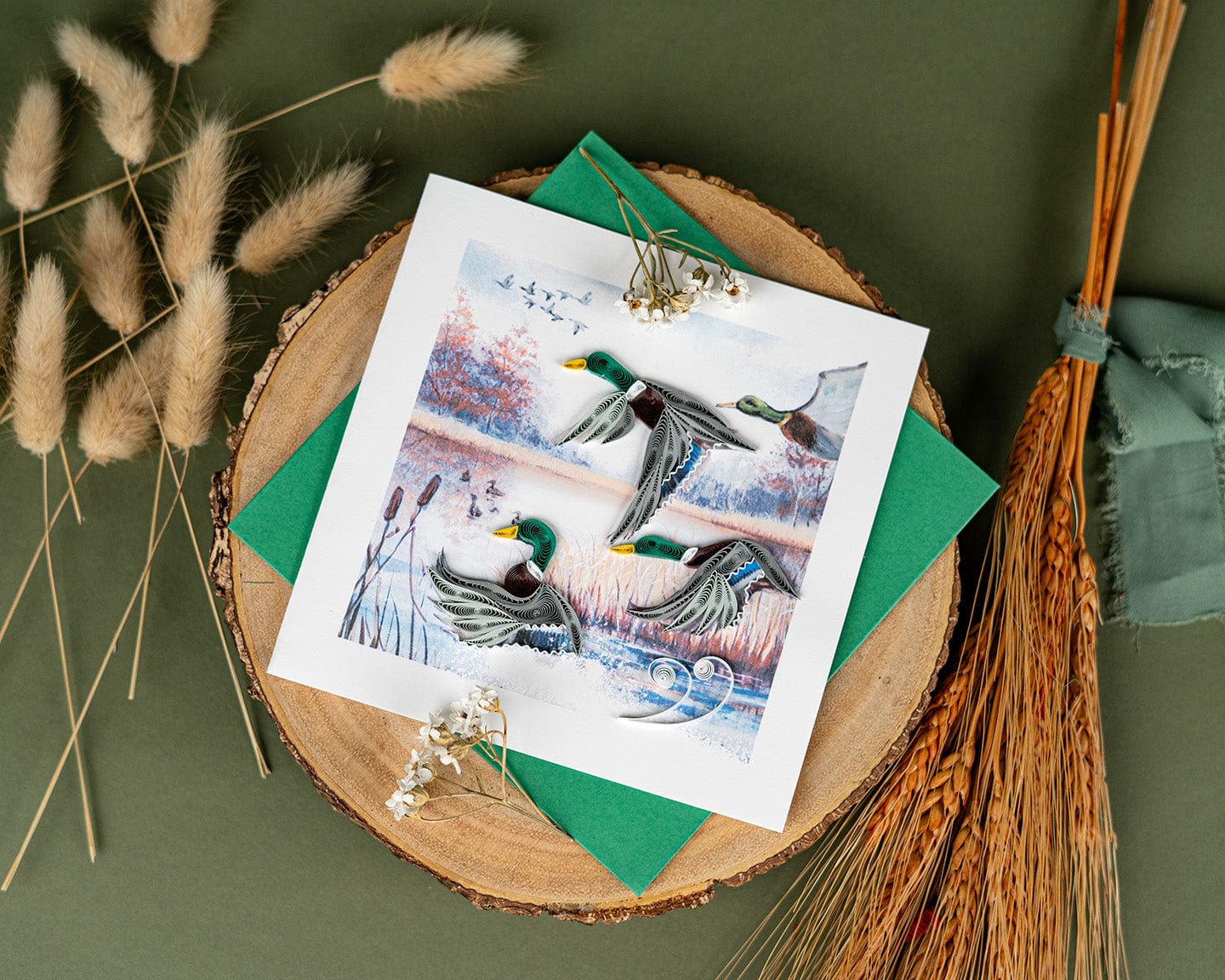 Duck Migration Quilling Card