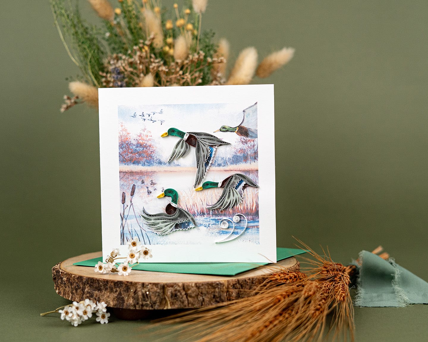 Duck Migration Quilling Card