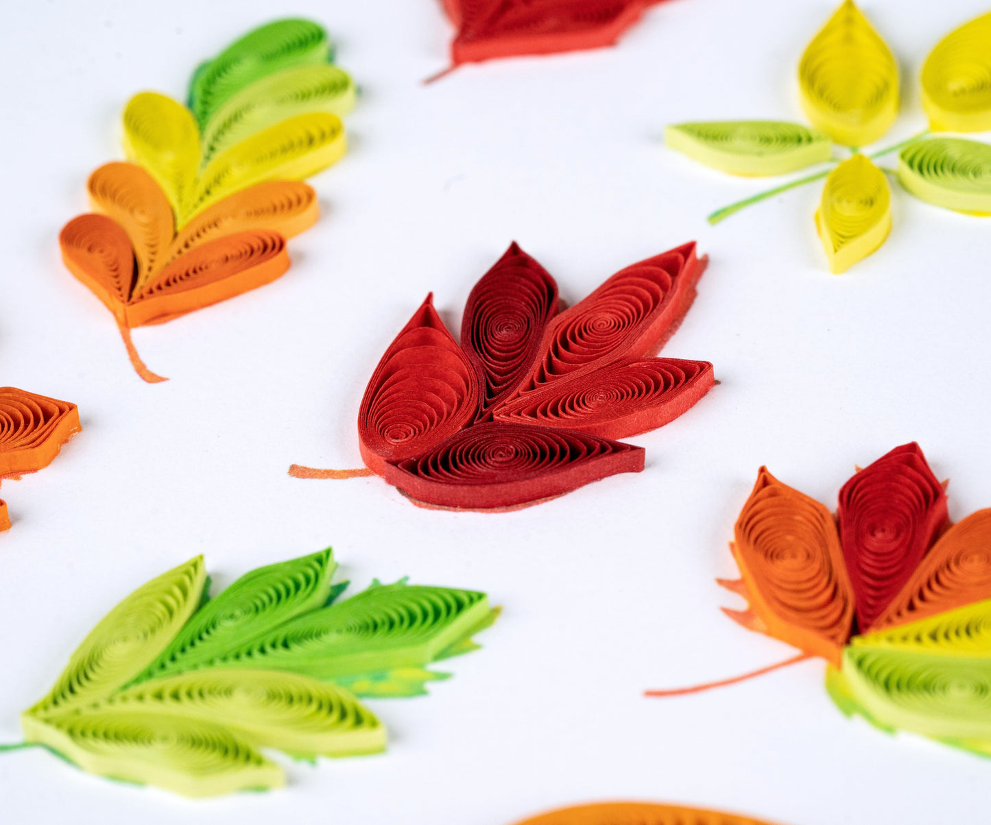 Fall Foliage Leaves Quilling Card