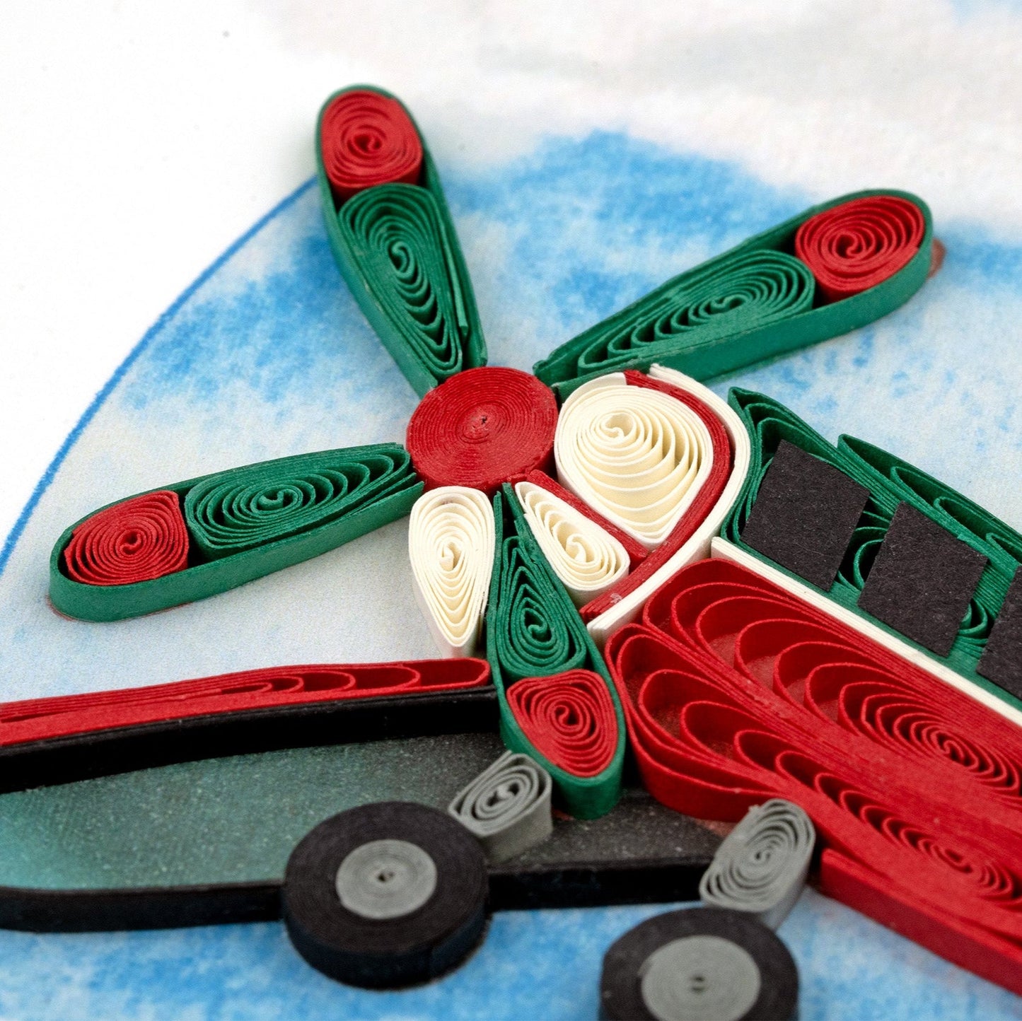Father's Day Vintage Airplane Quilling Card