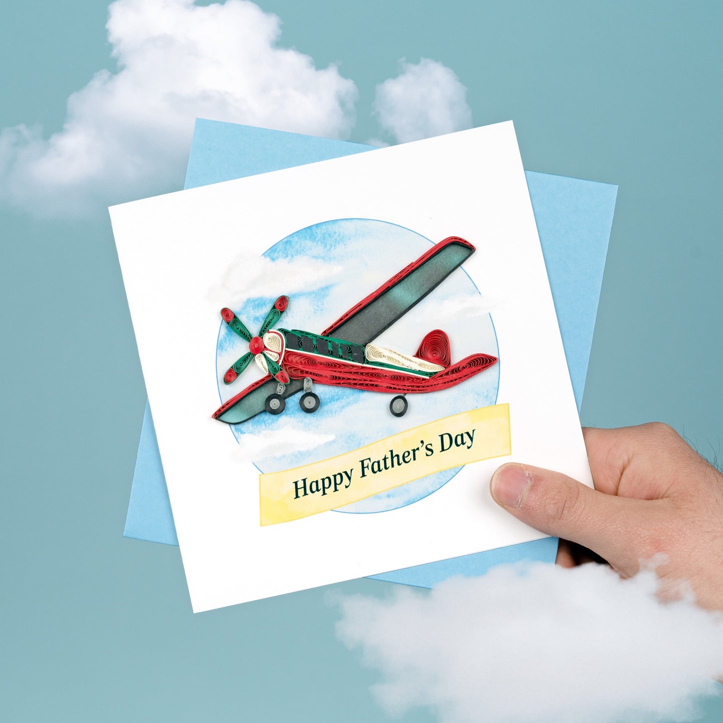 Father's Day Vintage Airplane Quilling Card